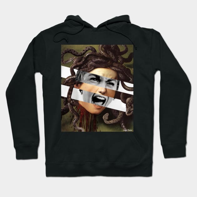 Medusa by Caravaggio and Vivien Leigh in the movie Psycho Hoodie by luigi-tarini